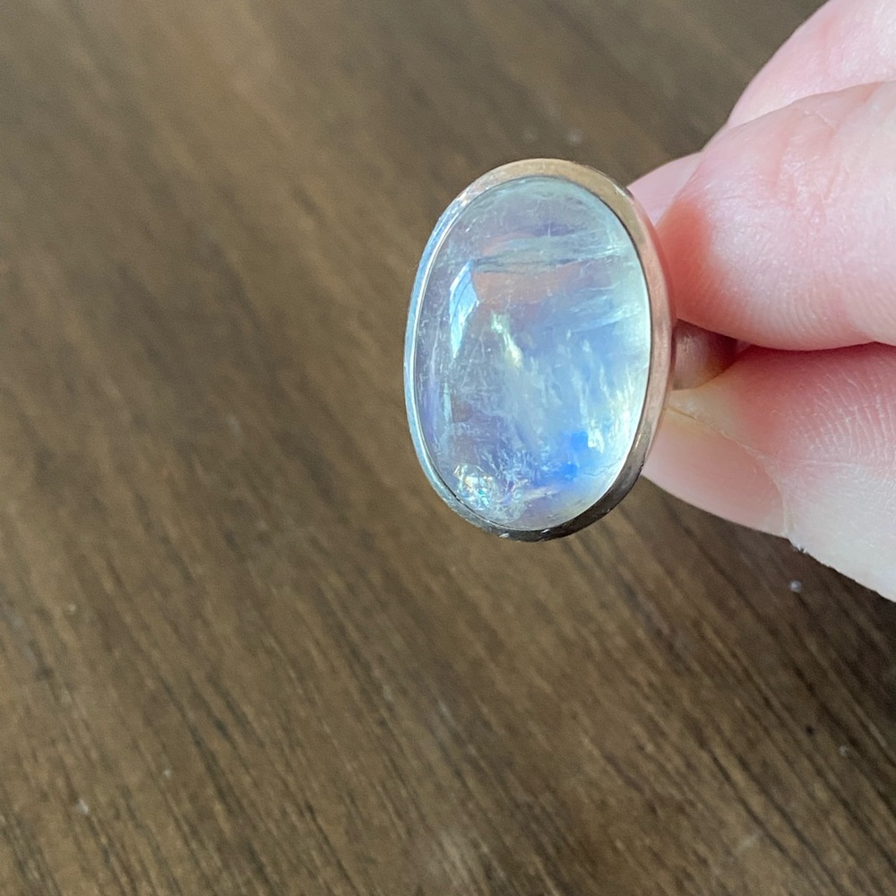 Moonstone sterling silver ring